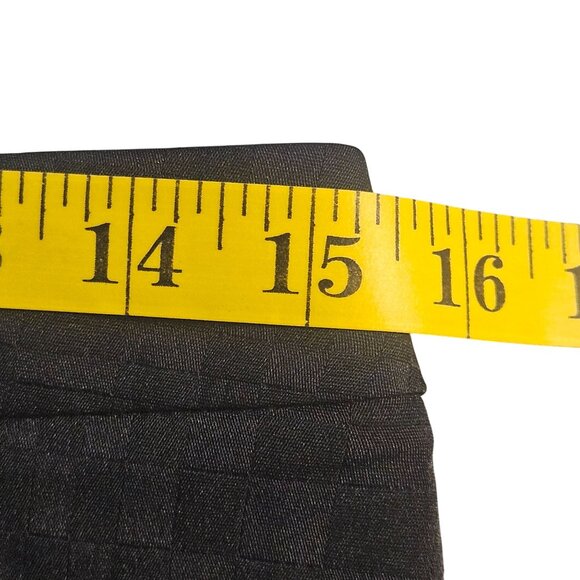 Alberto Makali Womens Black Textured Checkered Pants Size 8 Silk Blend Slim Fit - Picture 11 of 15